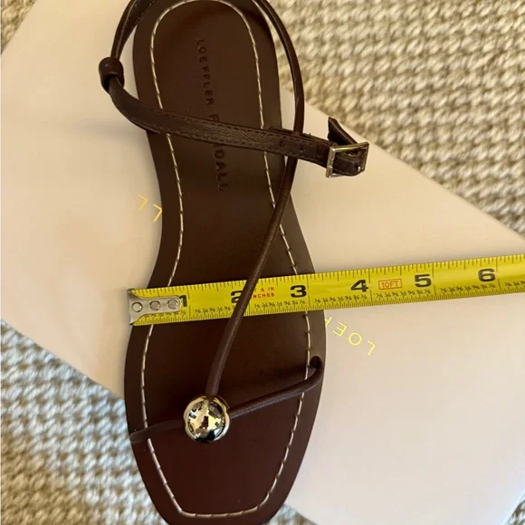 Unworn Loeffler Randall Espresso Sandals Size 5.5 - Picture 6 of 6